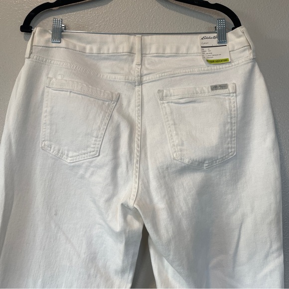 Eddie Bauer White Curvy Trouser Stretch Casual Classic Fit Women’s Size 12 - Picture 7 of 12
